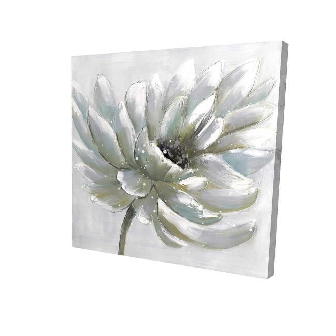 12 x 12 in. White Chrysanthemum-Print on Canvas