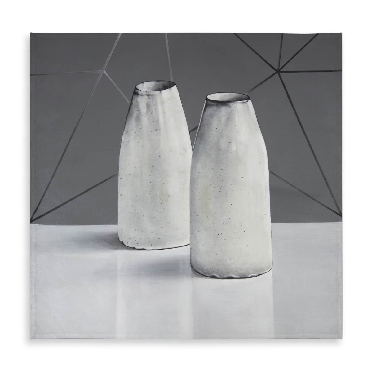 Picture of Begin Home Decor C1TC5858F34GCZ 58 x 58 in. Vases Monochrome Gastronomy White Tablecloth - Indoor & Outdoor