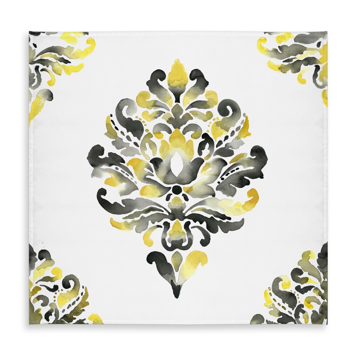 Picture of Begin Home Decor C1TC58582PMKNV 58 x 58 in. Gray Bohemian Tablecloth - Baroque Pattern - Indoor & Outdoor Decor