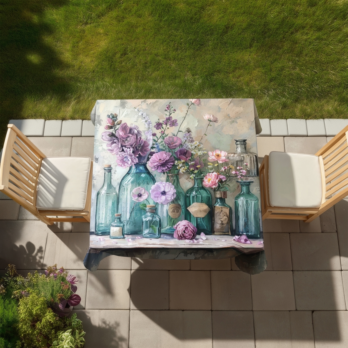 Picture of Begin Home Decor C1TC58585DJ0JH 58 x 58 in. Still Life Indoor & Outdoor Tablecloth - Home Decor Essential
