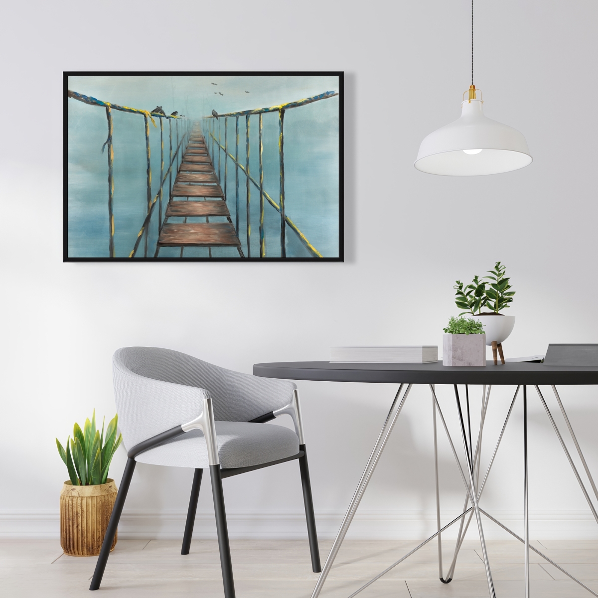 C1FC2436L55BJ3 24 x 36 in. In the Jungle - Exotic Architecture Framed Canvas Decor