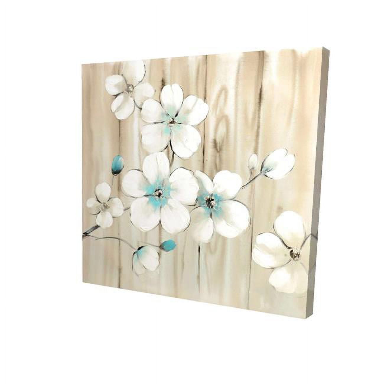 12 x 12 in. Cherry Blossom In White-Print on Canvas