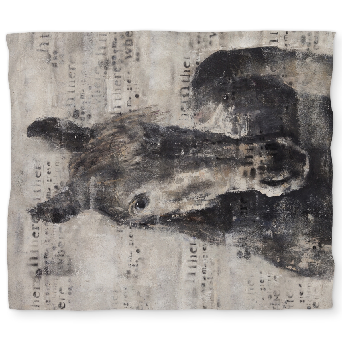 C1DCKSW0IR8IBJ Abstract Horse Typography King Size Duvet Cover - Rustic Decor