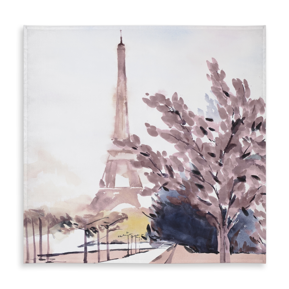 Picture of Begin Home Decor C1TC58581Y8U8P 58 x 58 in. Paris & Eiffel Scene Tablecloth - Blue Indoor & Outdoor Decor