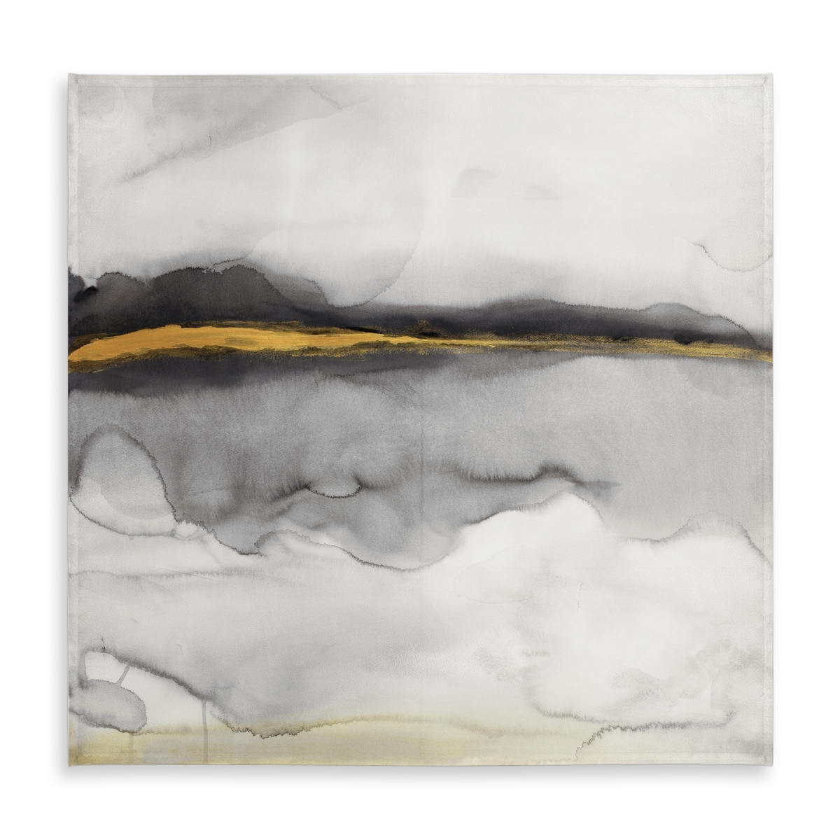 Picture of Begin Home Decor C1TC5858K9NXOK 58 x 58 in. Gold Stripe Abstract Tablecloth - Indoor & Outdoor Home Decor