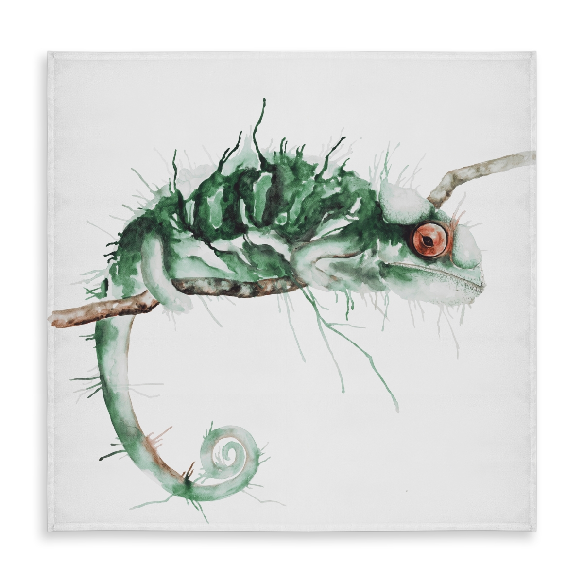 Picture of Begin Home Decor C1TC5858VDCFCC 58 x 58 in. Chameleon on the Lookout Tablecloth - Indoor & Outdoor Decor
