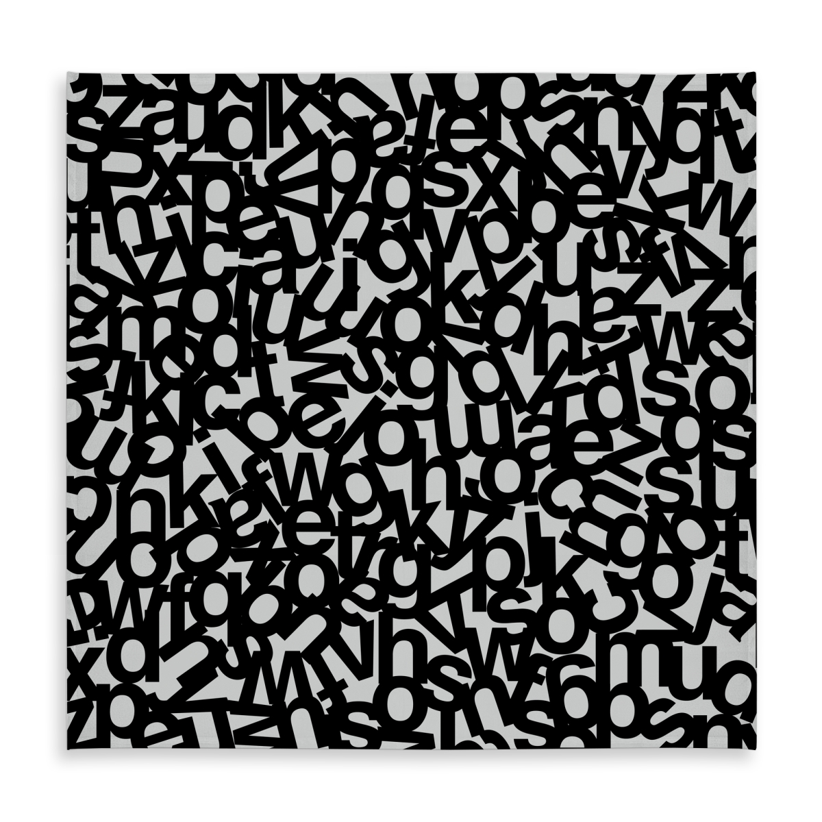 Picture of Begin Home Decor C1TC5858DWCUJH 58 x 58 in. Gray Alphabet Indoor & Outdoor Tablecloth - Home Decor Essential