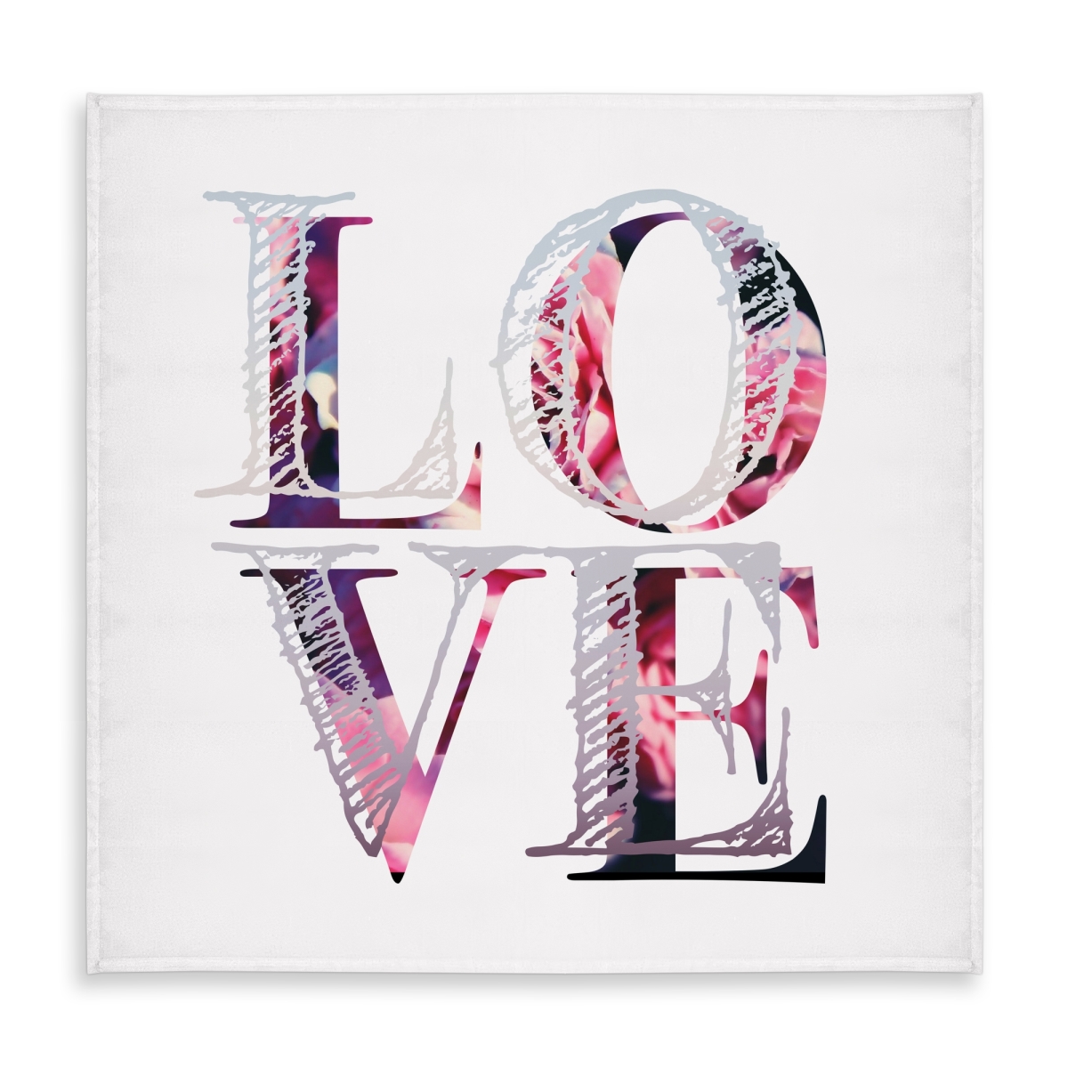 Picture of Begin Home Decor C1TC5858J28N5O 58 x 58 in. Love Bloom Purple Tablecloth - Bedroom Quotes & Motivational Decor