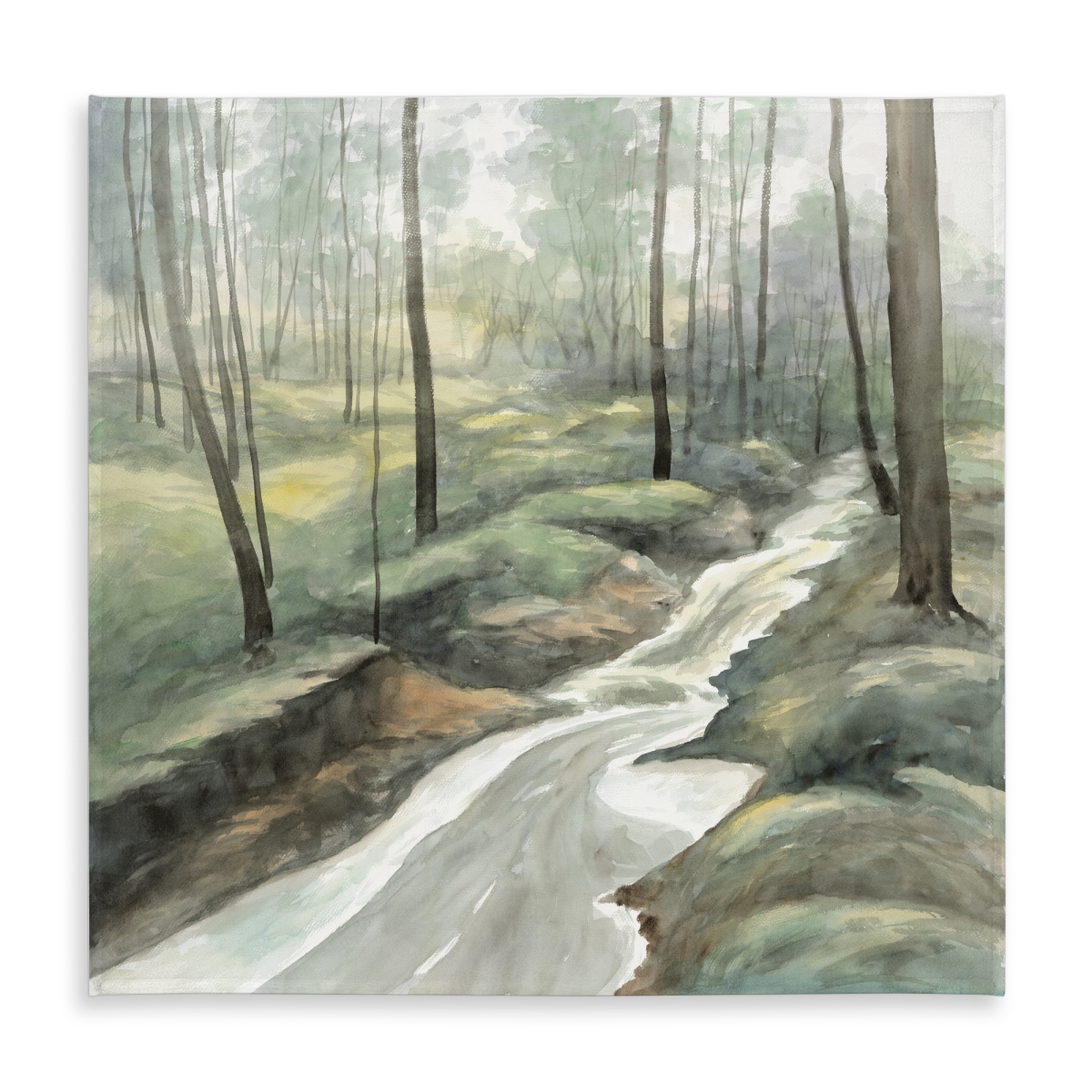 Picture of Begin Home Decor C1TC58582EHW6I 58 x 58 in. Waterfall Blue Trees Tablecloth - Indoor & Outdoor Home Decor
