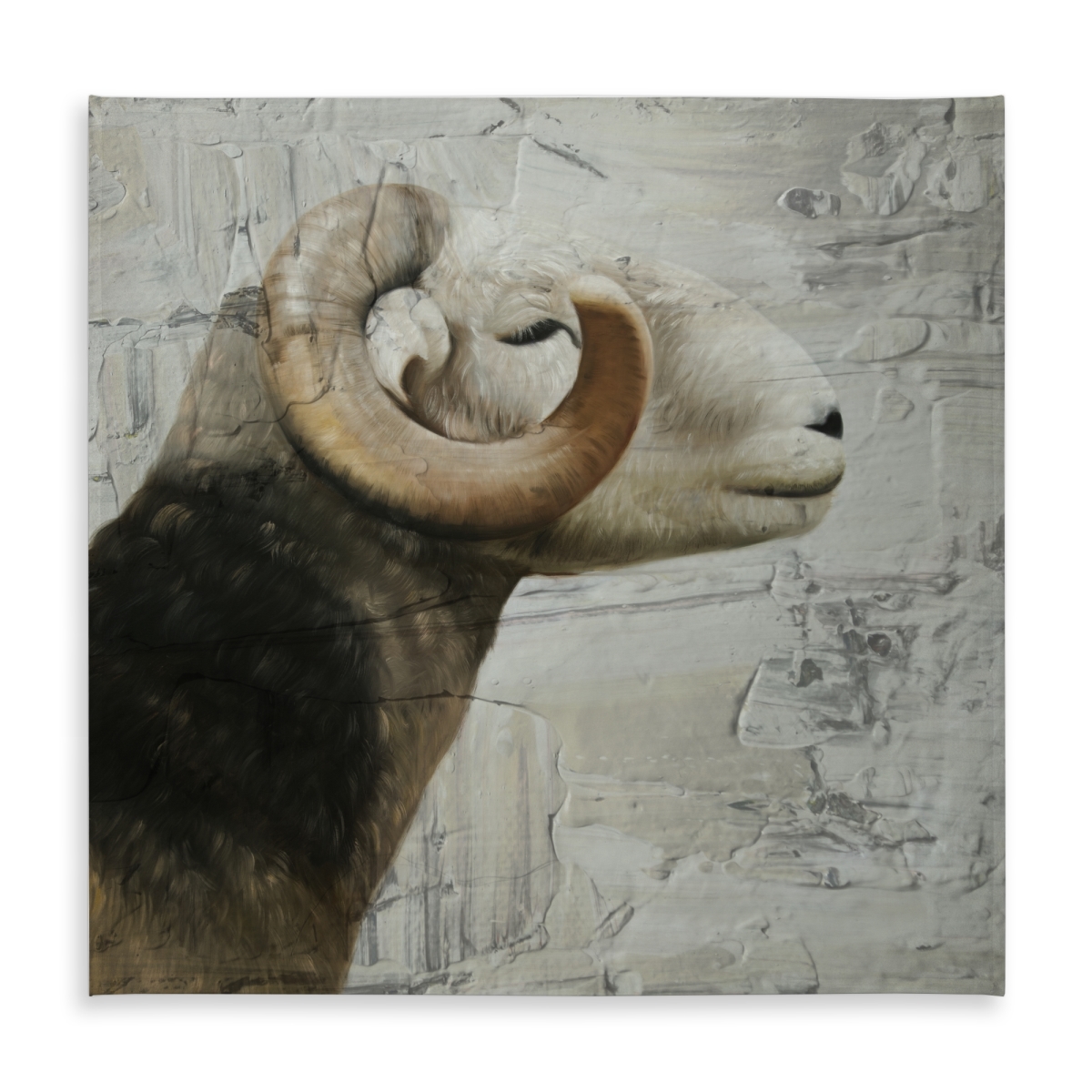 Picture of Begin Home Decor C1TC5858F7SAXC 58 x 58 in. Aries White Animals Rustic Tablecloth - Indoor & Outdoor Decor
