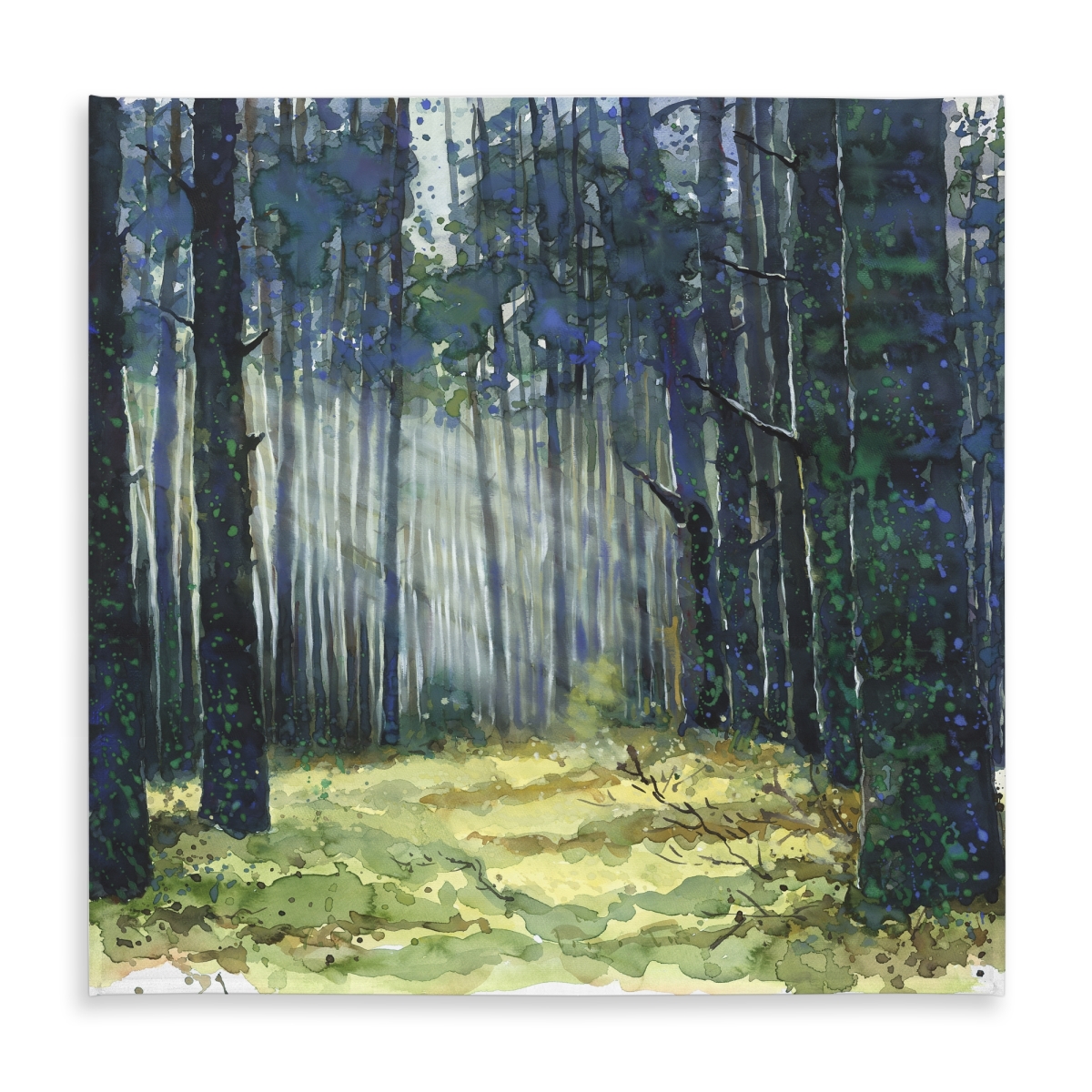 Picture of Begin Home Decor C1TC5858NT1V8C 58 x 58 in. Glow Landscapes Blue Tablecloth - Indoor & Outdoor Home Decor