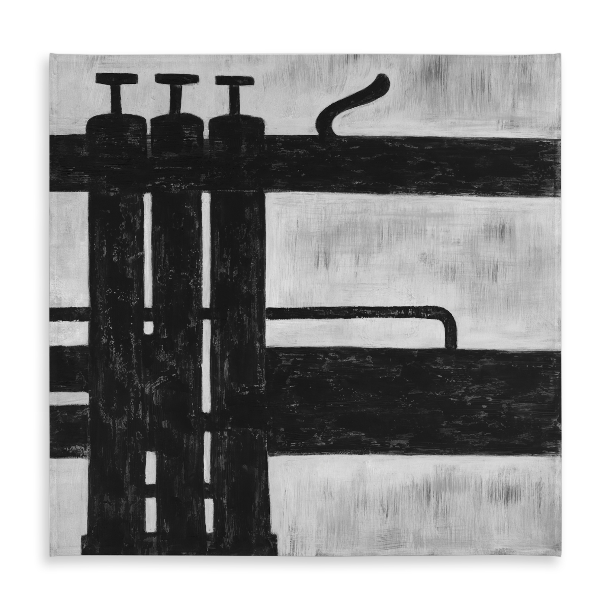Picture of Begin Home Decor C1TC58584K2A4T 58 x 58 in. White Trumpet Pistons Tablecloth - Indoor & Outdoor Home Decor