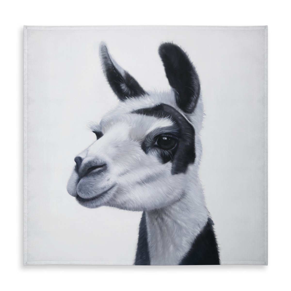 Picture of Begin Home Decor C1TC5858HWW10A 58 x 58 in. Rustic Black & White Lama Tablecloth - Indoor & Outdoor Decor