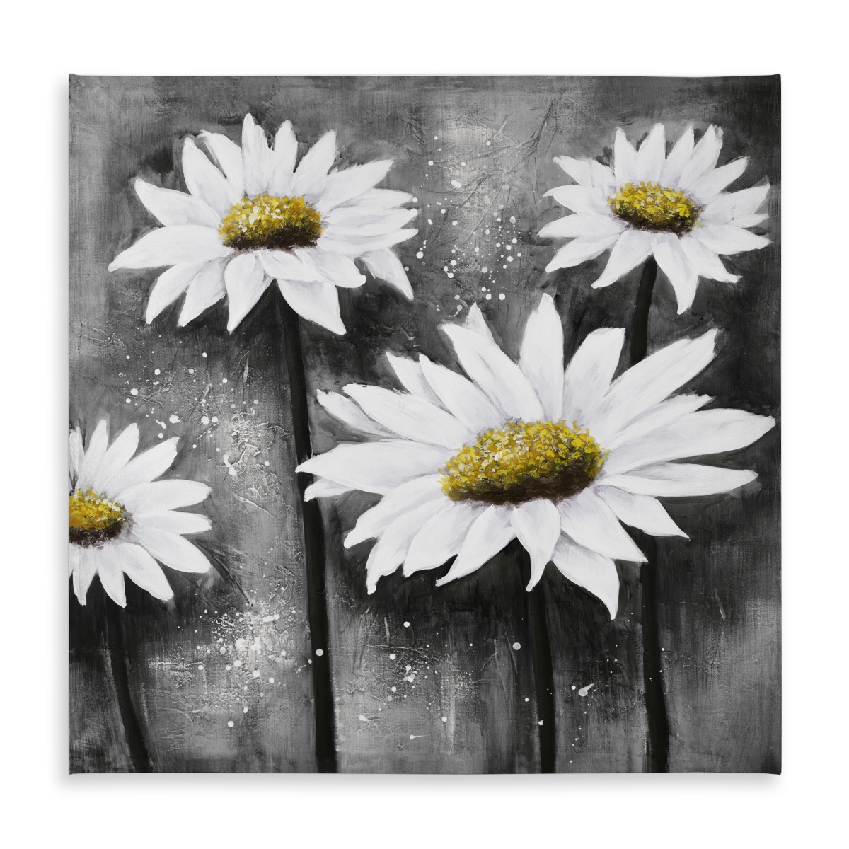 Picture of Begin Home Decor C1TC5858RQZ2Y1 58 x 58 in. Daisies at Sun Rustic Floral Tablecloth - Indoor & Outdoor Decor
