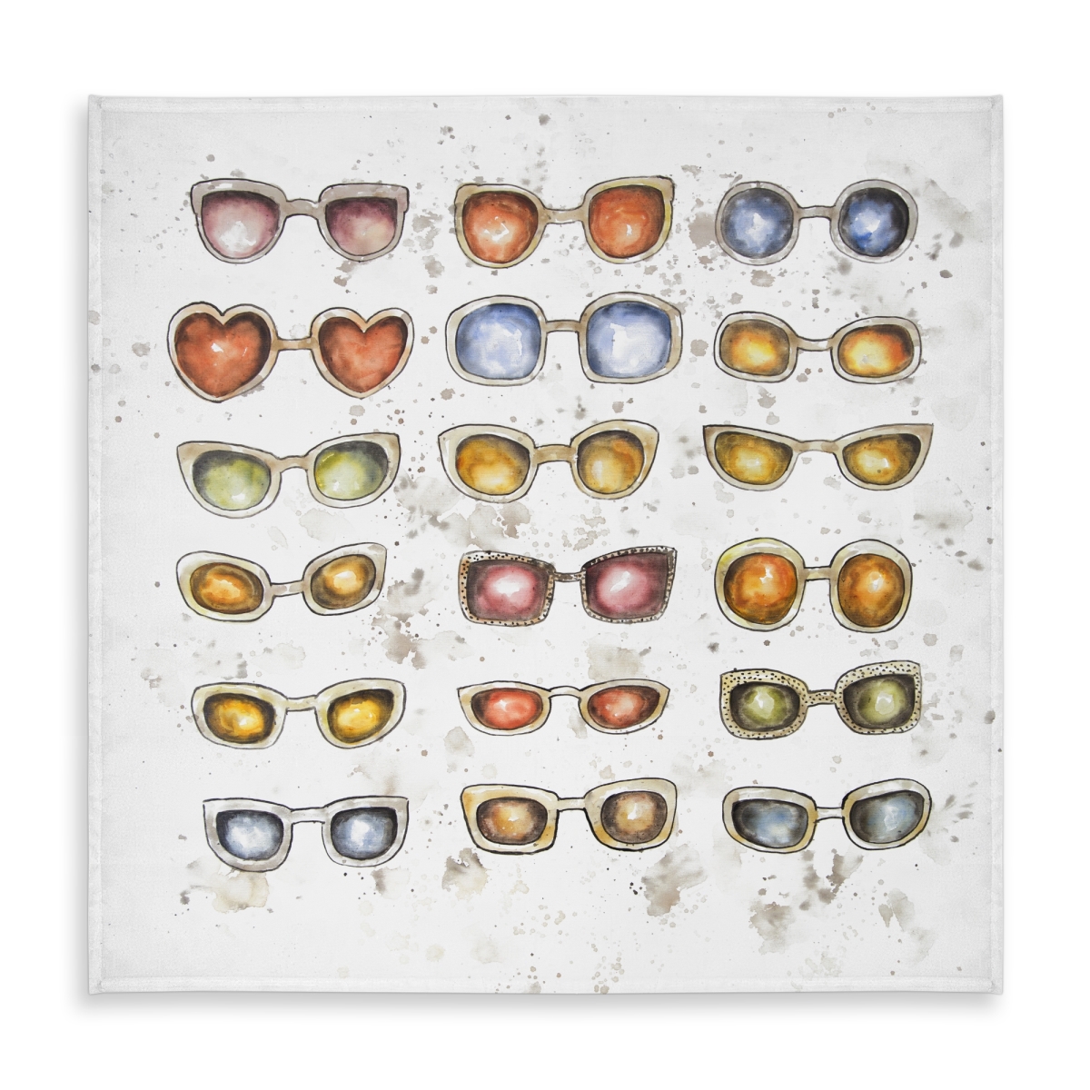 Picture of Begin Home Decor C1TC5858WY1DDU 58 x 58 in. Fashion Shapes Tablecloth - Womens Sunglasses Design Decor