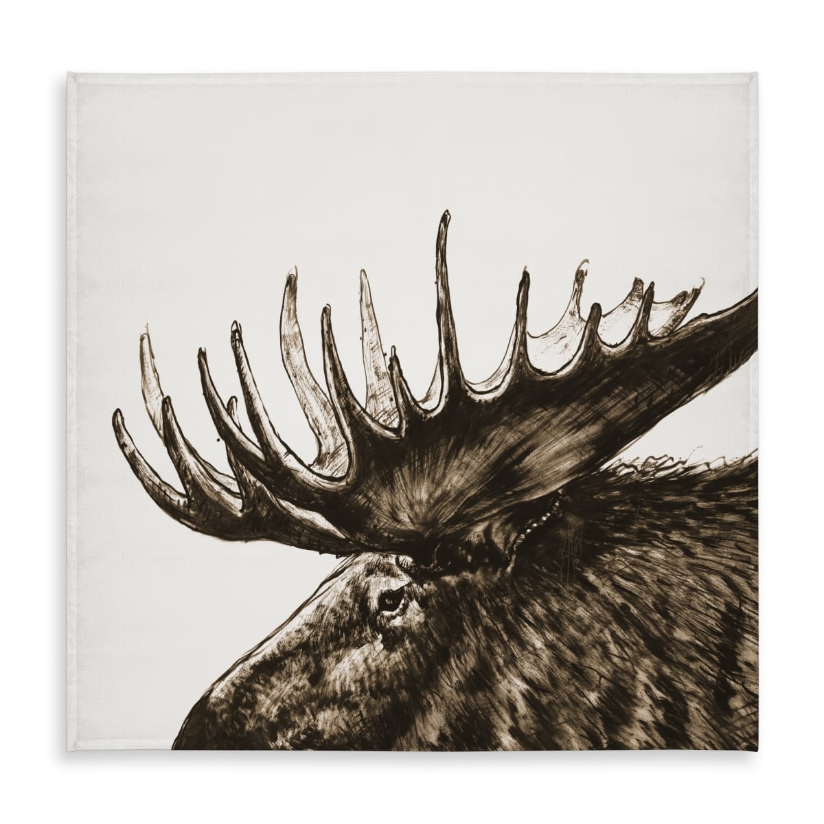 Picture of Begin Home Decor C1TC5858KQ425J 58 x 58 in. Moose Plume Sepia Rustic Tablecloth - Indoor & Outdoor Decor