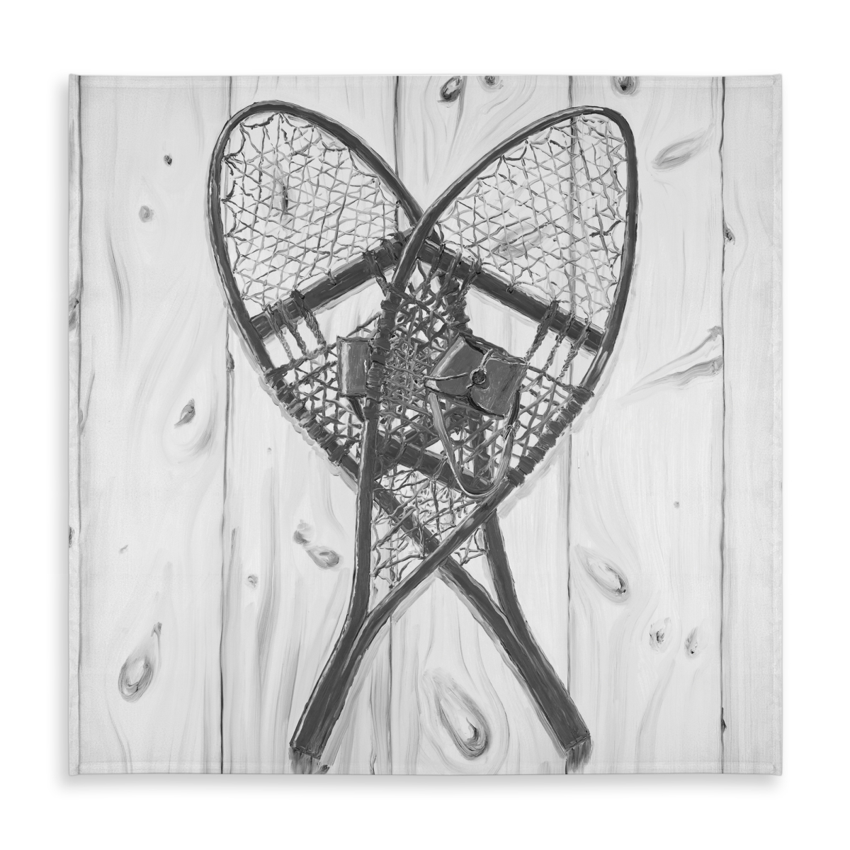 Picture of Begin Home Decor C1TC585889135G 58 x 58 in. Vintage Snowshoes Tablecloth - Rustic Indoor & Outdoor Decor