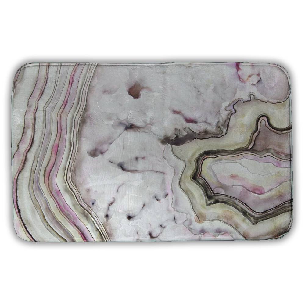 5930-3421-MN2 21 x 34 in. Agate Abstract Bath Mat - Minimalist Bedroom Home Decor