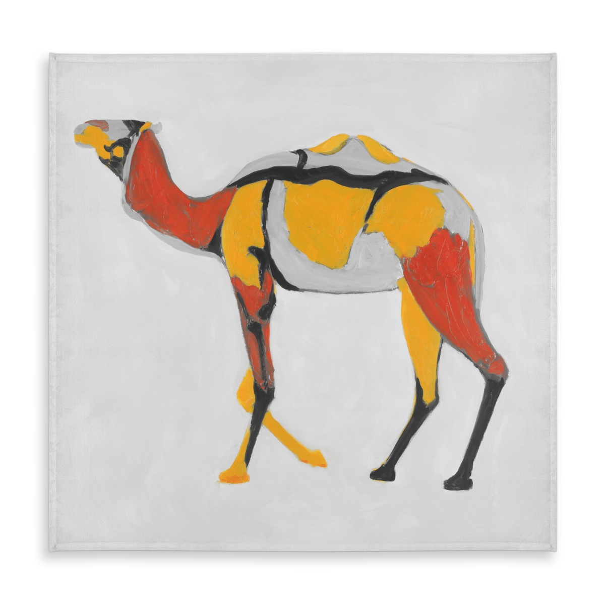 Picture of Begin Home Decor C1TC5858DK1CJ0 58 x 58 in. Abstract Dromedary Tablecloth - Gray Contemporary Animals Decor