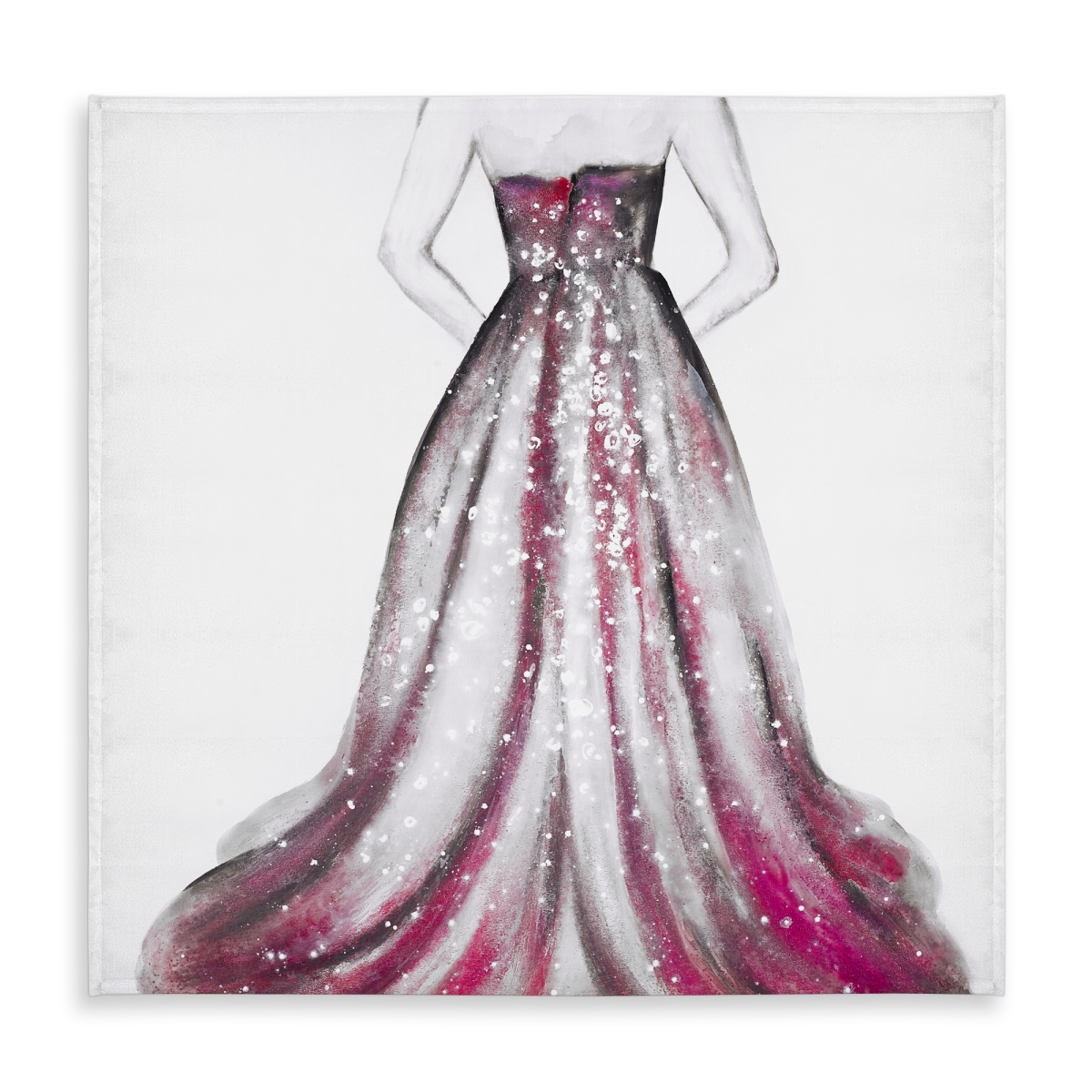 Picture of Begin Home Decor C1TC5858IJGLWN 58 x 58 in. Pink Princess Dress Tablecloth - Gray Bedroom Decor - Indoor & Outdoor
