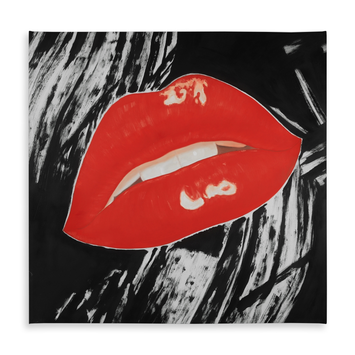 Picture of Begin Home Decor C1TC5858G4TT5S 58 x 58 in. Kissable Lips Tablecloth - Indoor & Outdoor Home Decor Beauty