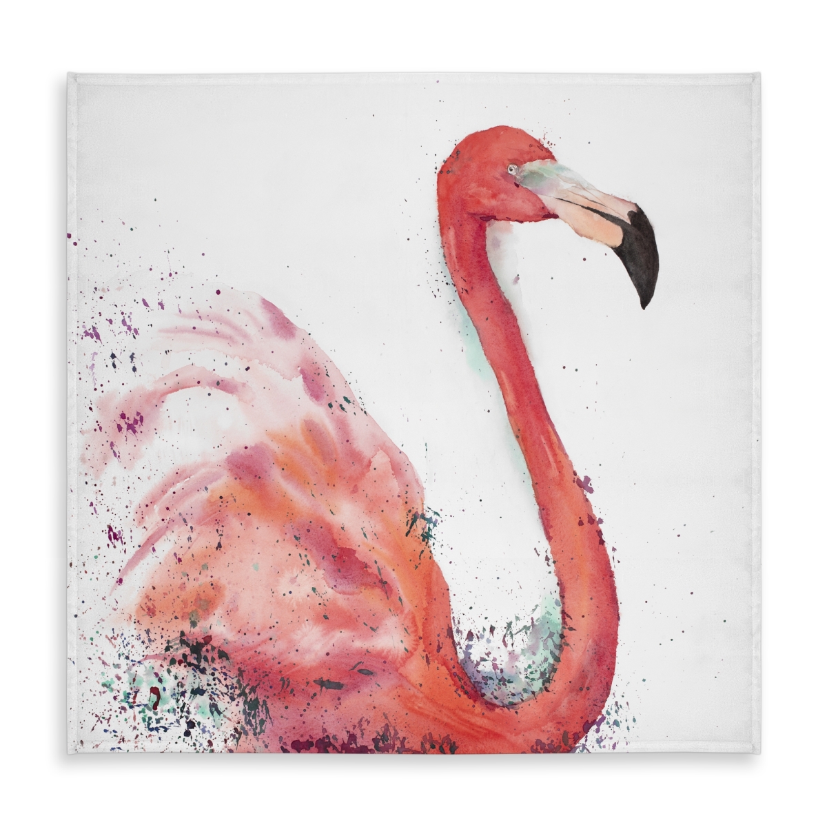 Picture of Begin Home Decor C1TC5858UFEFS6 58 x 58 in. Splashing Flamingo Tablecloth - Exotic Aquatic Decor Indoor & Outdoor