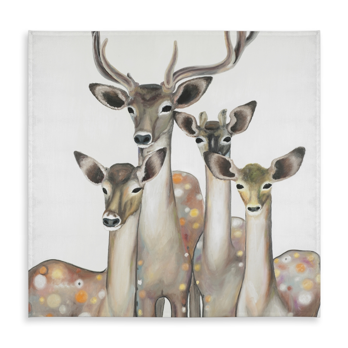 Picture of Begin Home Decor C1TC585834GFDF 58 x 58 in. Romantic Deer Tablecloth - Brown Indoor & Outdoor Home Decor