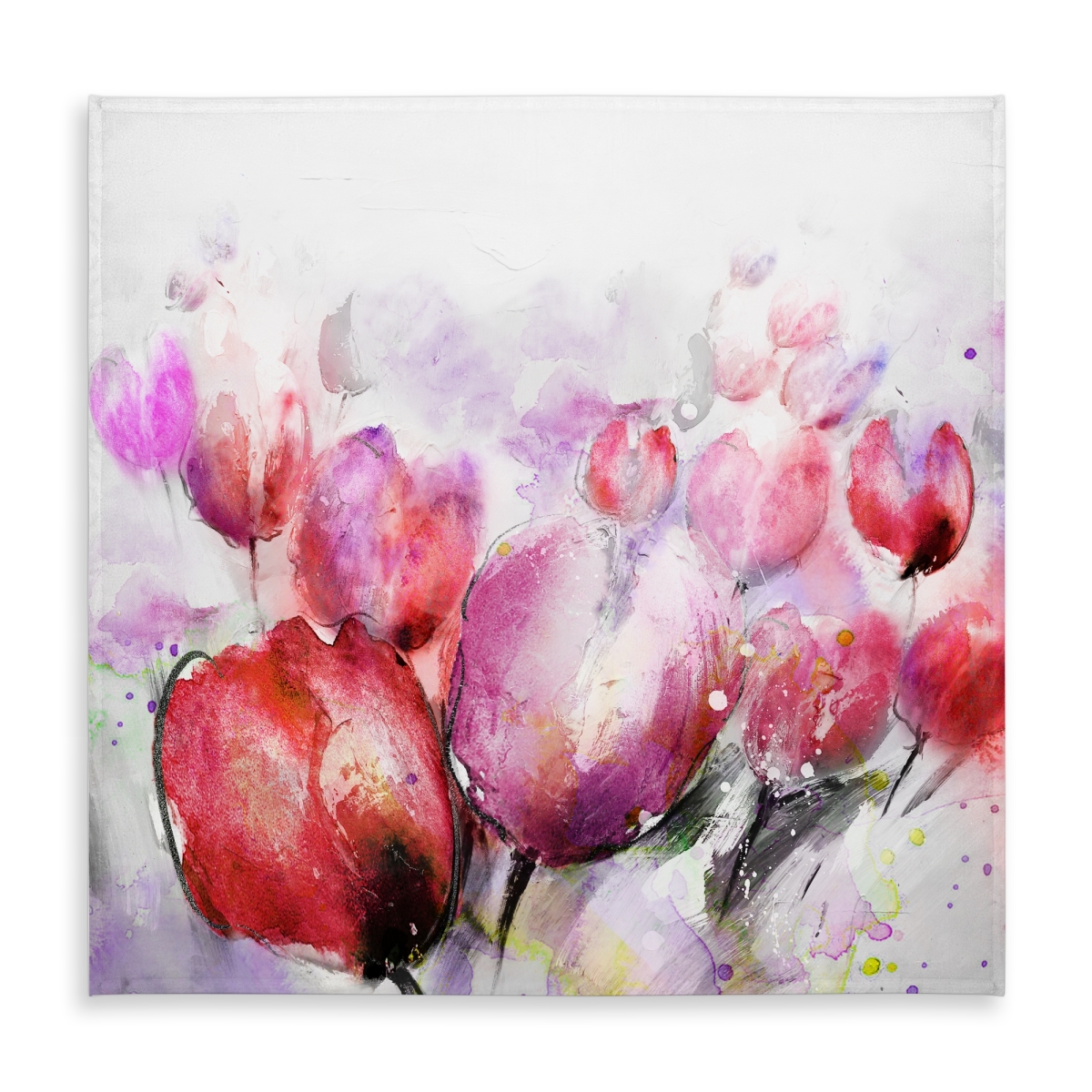 Picture of Begin Home Decor C1TC5858CA9Q3U 58 x 58 in. Abstract Blurry Tulips Tablecloth - Indoor & Outdoor Home Decor