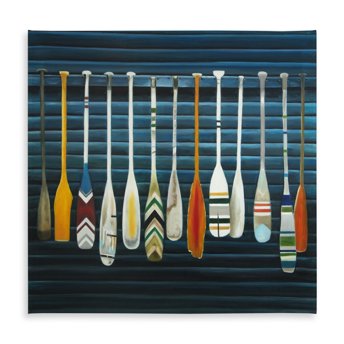 Picture of Begin Home Decor C1TC5858XHKBT8 58 x 58 in. Paddles Boat Bedroom Tablecloth - Indoor & Outdoor Sports Decor