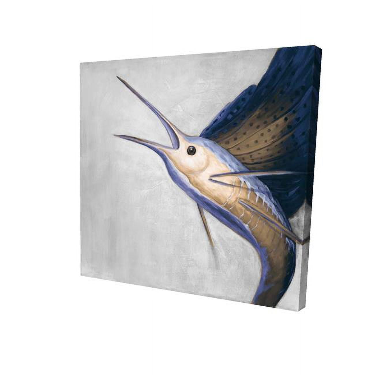 16 x 16 in. Gold Swordfish-Print on Canvas