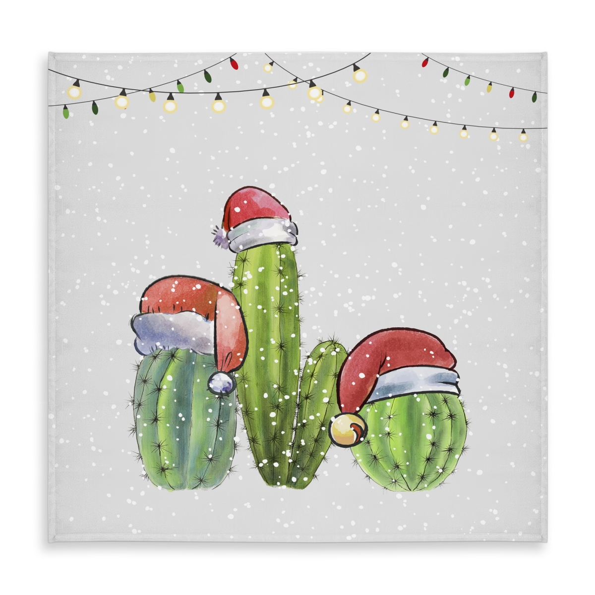 Picture of Begin Home Decor C1TC5858BDO1P1 58 x 58 in. Floral Christmas Cactus Gray Tablecloth - Indoor & Outdoor Decor
