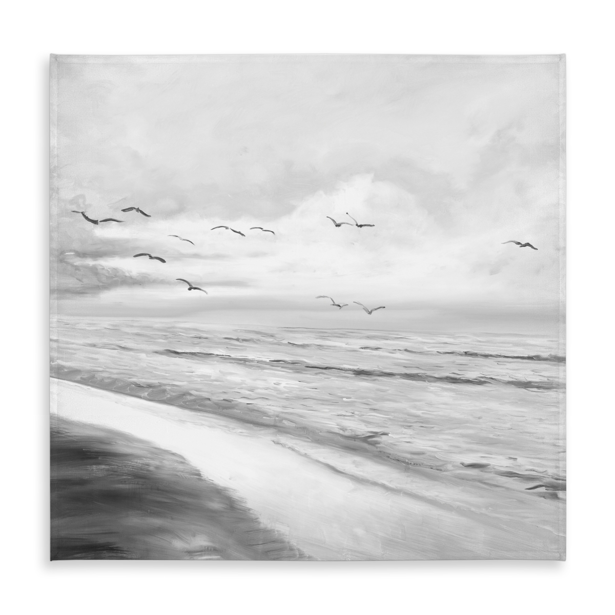 Picture of Begin Home Decor C1TC5858ND32YG 58 x 58 in. Monochrome Tropical Sunset Tablecloth - Coastal Home Decor