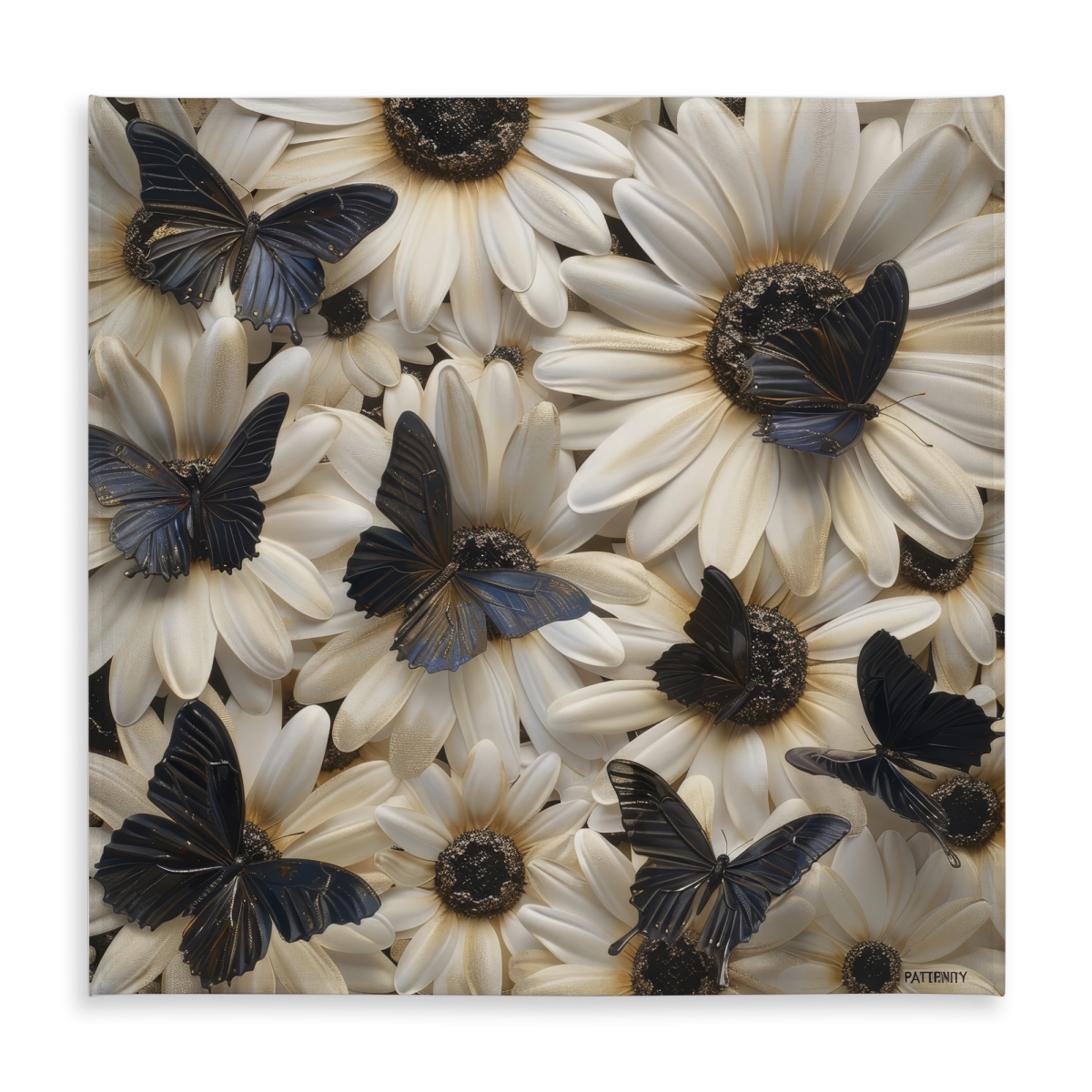 Picture of Begin Home Decor C1TC58589THKM2 58 x 58 in. Dark Butterflies Tablecloth - Indoor & Outdoor Home Decor