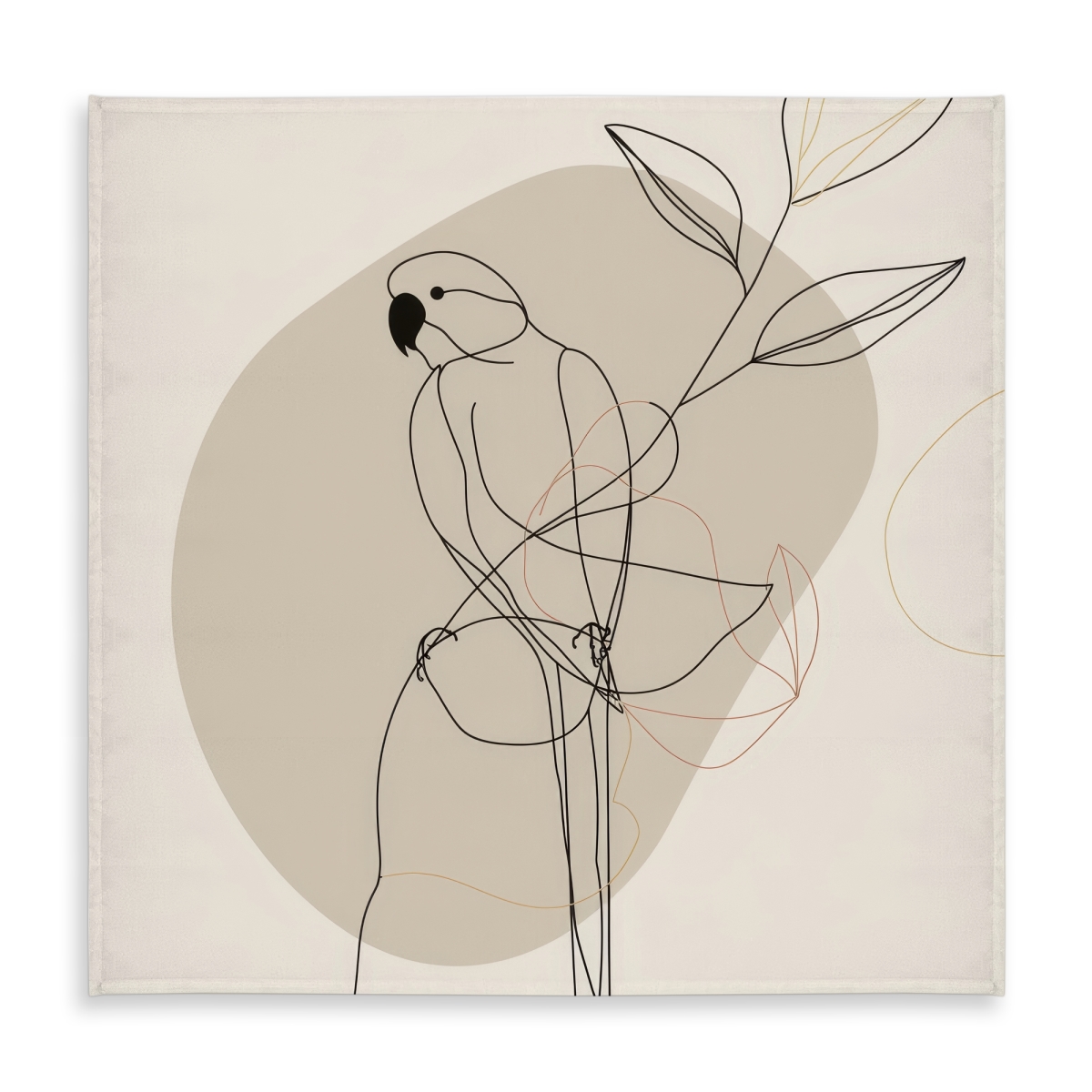 Picture of Begin Home Decor C1TC585885KHNY 58 x 58 in. Lovebird Indoor & Outdoor Tablecloth - Stylish Home Decor