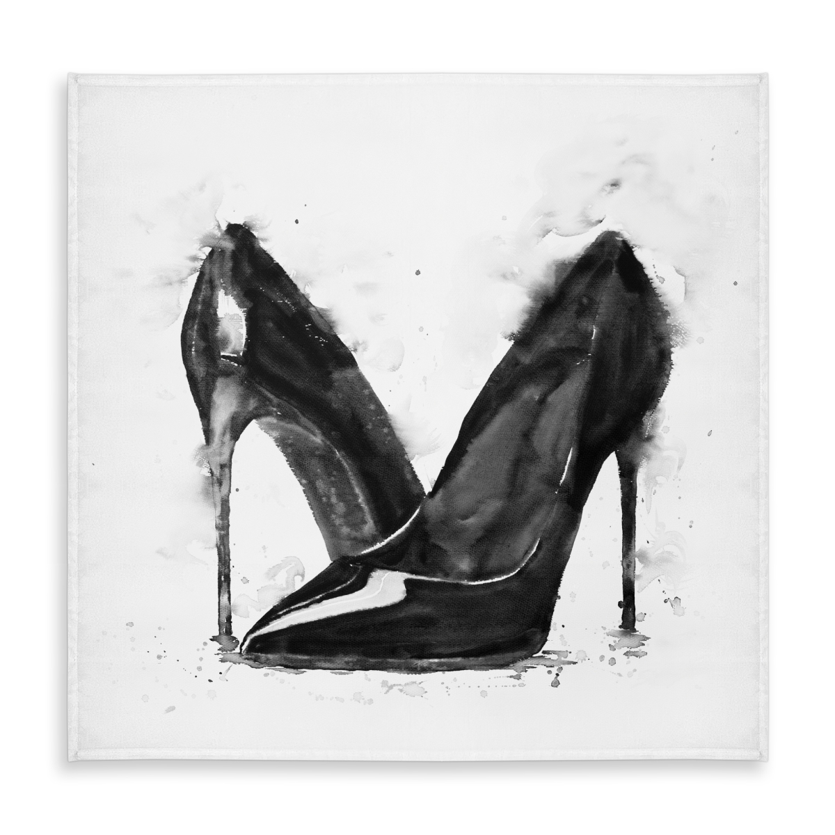 Picture of Begin Home Decor C1TC58580UZ9EN 58 x 58 in. Black High Heels Shoes Tablecloth - Fashion Bedroom Decor