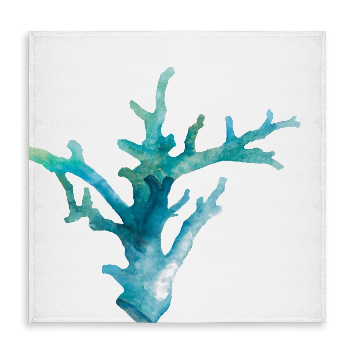 Picture of Begin Home Decor C1TC5858OM0JU0 58 x 58 in. Watercolor Sea Coral Tablecloth - Coastal Scandinavian Decor