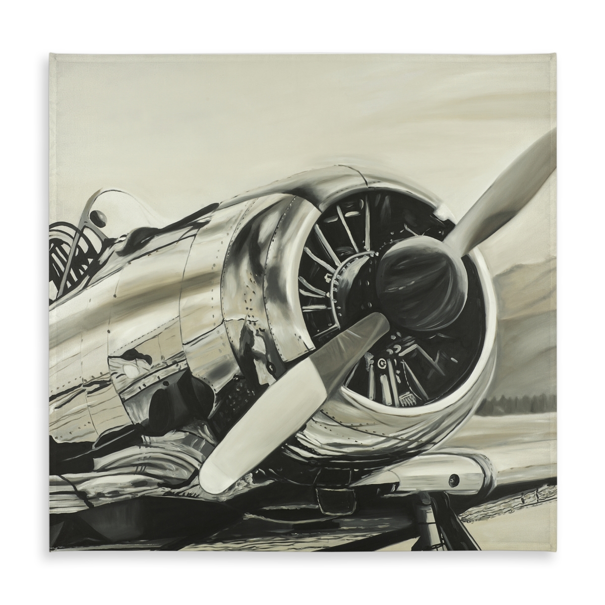 Picture of Begin Home Decor C1TC5858E1MK7N 58 x 58 in. Vintage Aircraft Tablecloth - Indoor & Outdoor Home Decor