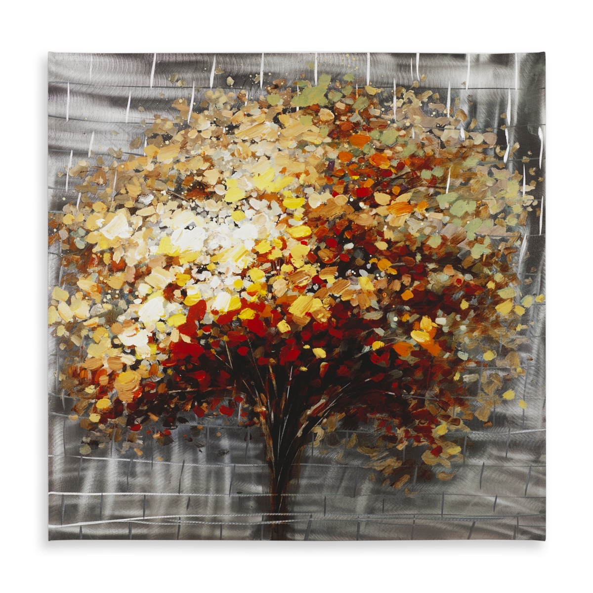 Picture of Begin Home Decor C1TC5858YHYXWU 58 x 58 in. Abstract Tree Tablecloth - Indoor & Outdoor Home Decor