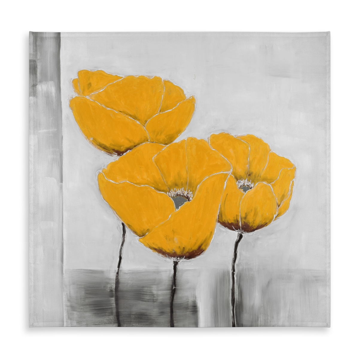 Picture of Begin Home Decor C1TC5858RX8N07 58 x 58 in. Three Yellow Flowers Tablecloth - Indoor & Outdoor Home Decor
