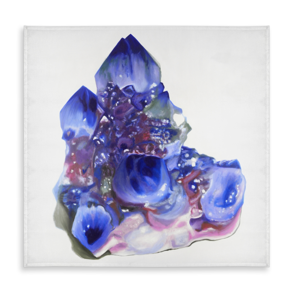 Picture of Begin Home Decor C1TC5858Z2WOSU 58 x 58 in. Blue Minerals Tablecloth - Indoor & Outdoor Quartz Crystal Decor