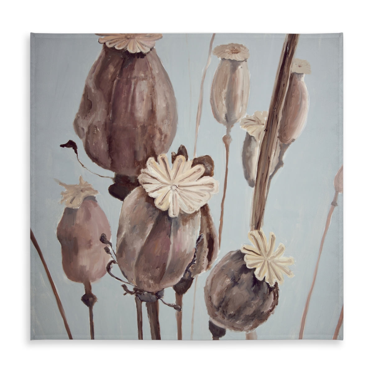 Picture of Begin Home Decor C1TC5858LXJA8W 58 x 58 in. Contemporary Sepia Poppy Floral Tablecloth - Indoor & Outdoor