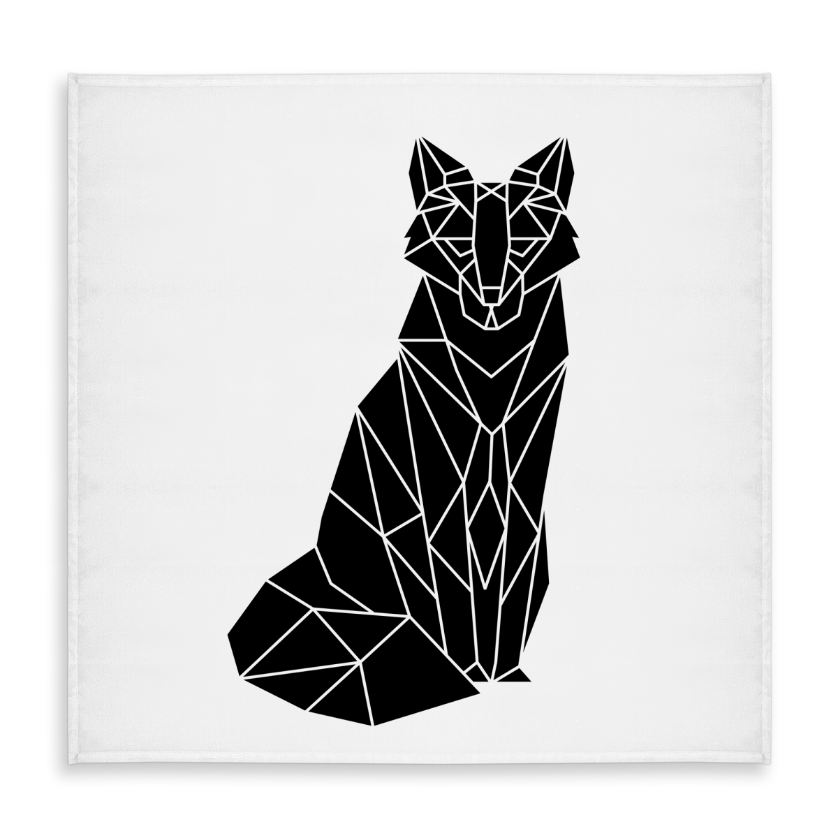 Picture of Begin Home Decor C1TC5858BC913R 58 x 58 in. Geometric Fox Tablecloth - White Indoor & Outdoor Decor