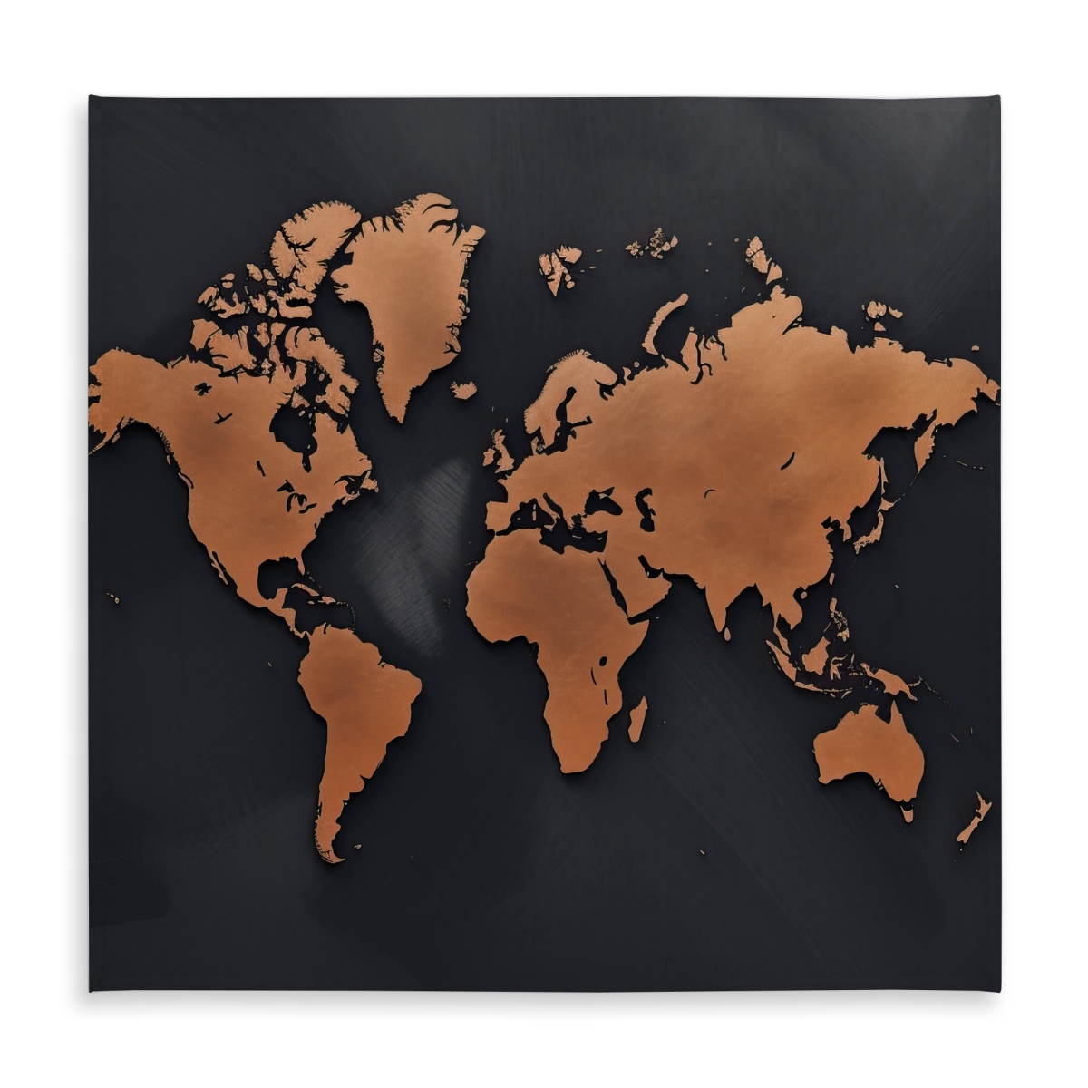 Picture of Begin Home Decor C1TC58585LH82Z 58 x 58 in. Rusted Map Tablecloth - Brown Indoor & Outdoor Decor for Bedroom