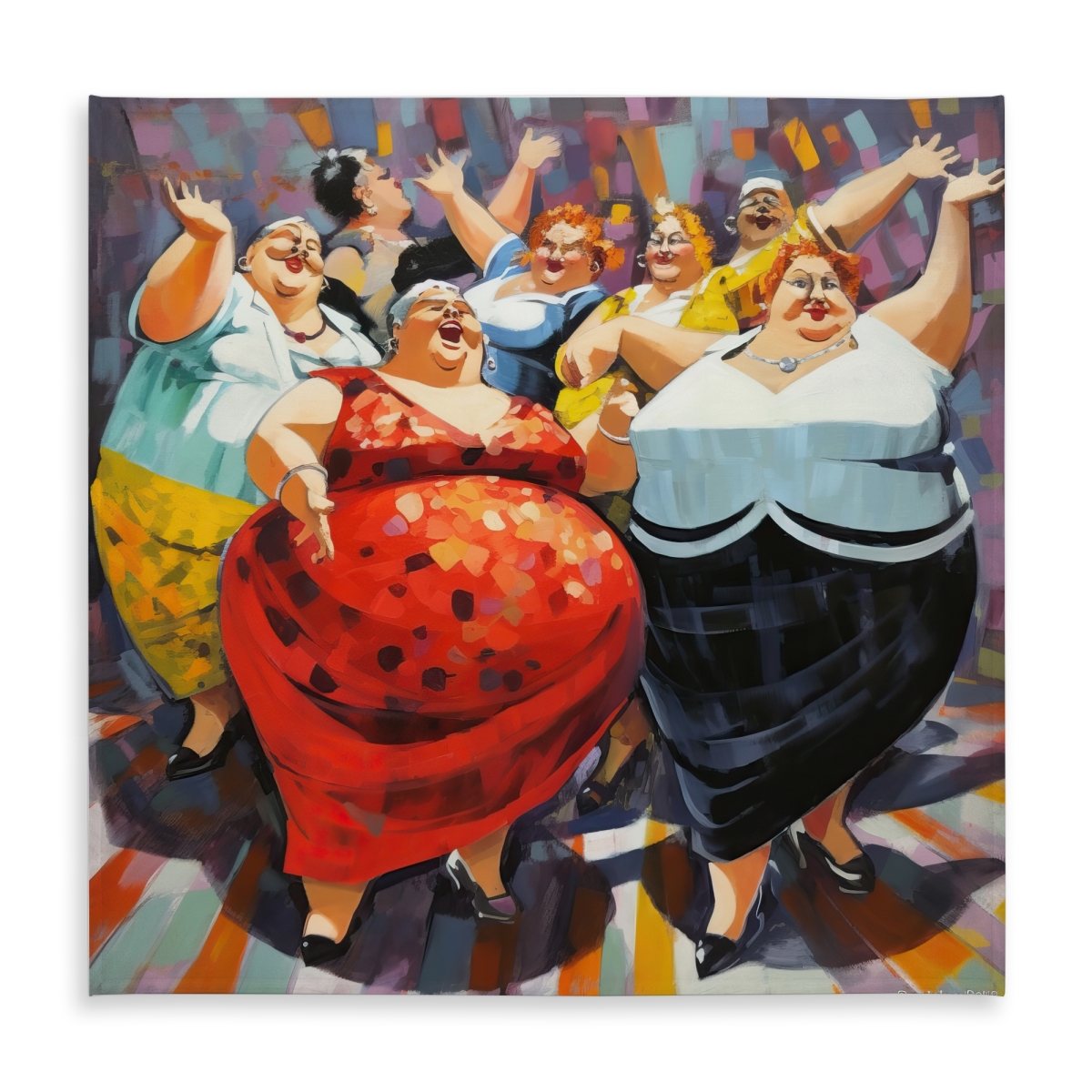 Picture of Begin Home Decor C1TC5858EWFLC3 58 x 58 in. Blue Abstract Tablecloth - The Cheerful Women - Home Decor