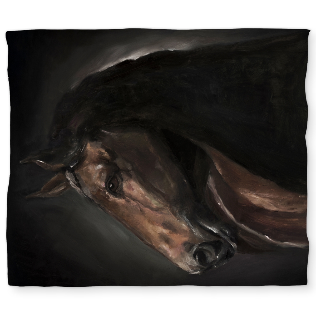 C1DCKSW0TMU6J4 Spirit the Horse Black King Size Duvet Cover - Home Decor for Animal Lovers