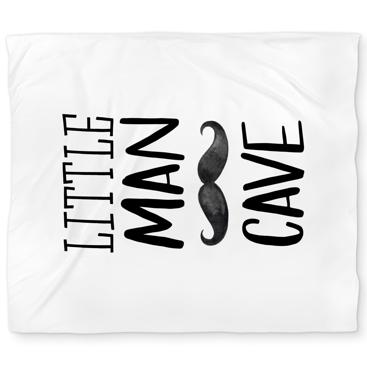 C1DCKSW0Z0XA8R Little Man Cave Black King Size Duvet Cover - Stylish Home Decor