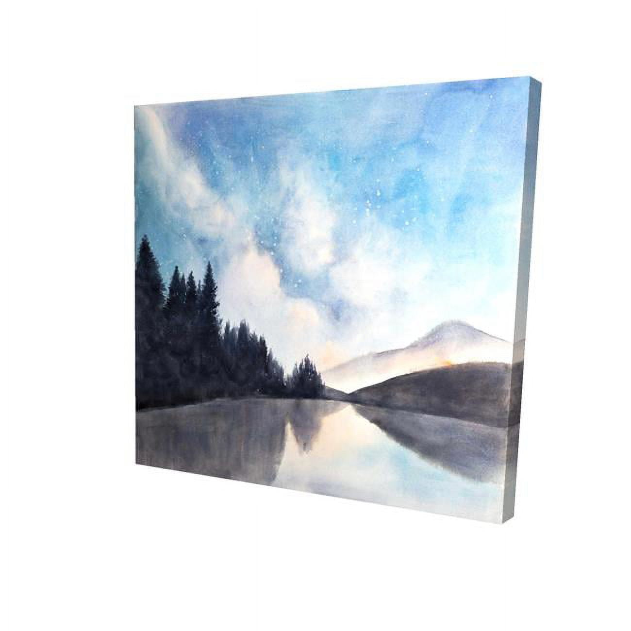 12 x 12 in. Lakeview by Night-Print on Canvas