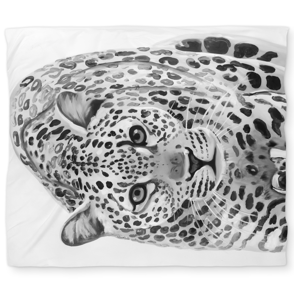 C1DCKSW0C4OXUI Leopard Ready To Attack King Size Duvet Cover - Wildlife Decor