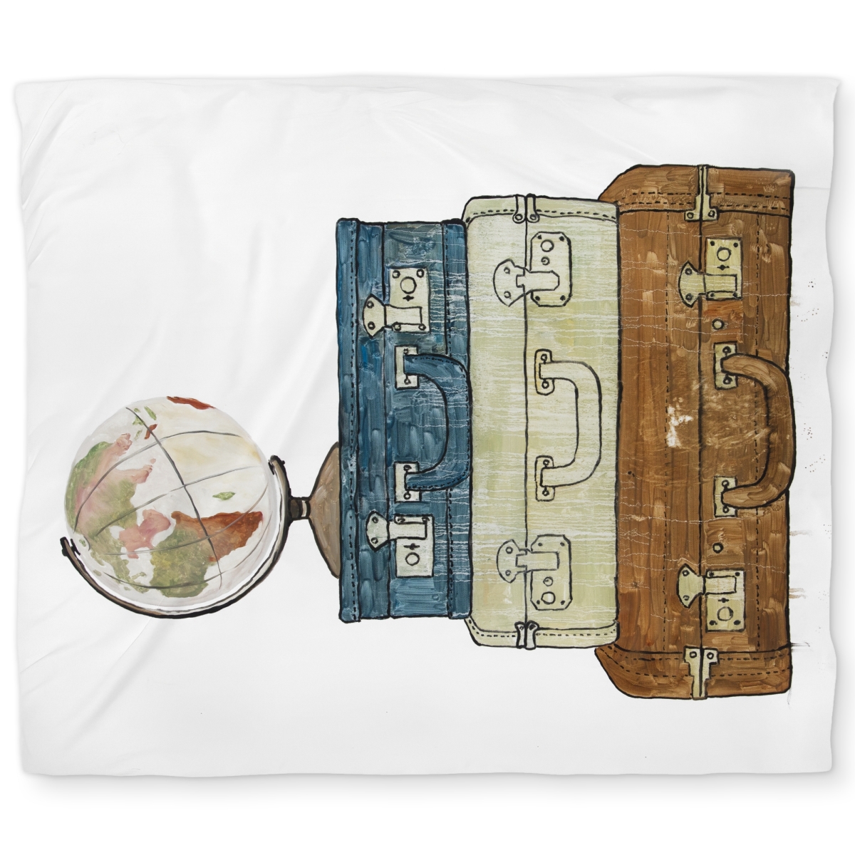 C1DCKSW0668SGQ Go Around the World Man Cave Still Life King Size Duvet Cover - Home Decor