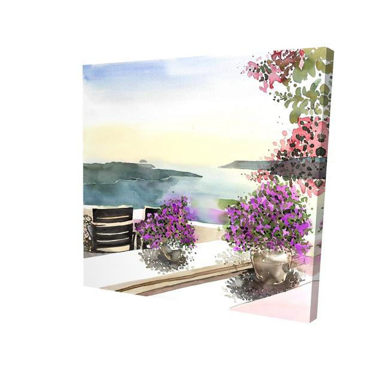 12 x 12 in. Mediterranean Sea View-Print on Canvas